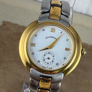 Vintage Giorgio of Beverly Hills Swiss Made 2 Tone Luxury Watch